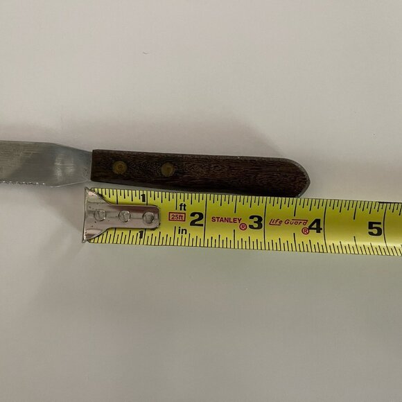 Frontier Forge Spreader Knife Serrated Cheese Icing Spatula Stainless Wood Japan - Picture 10 of 10